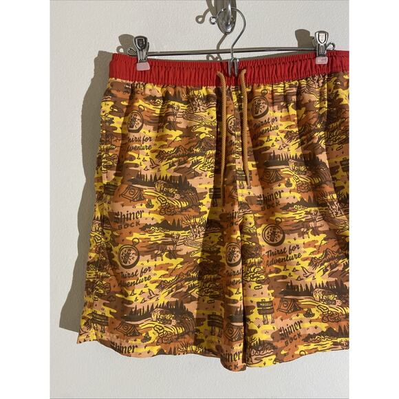 Magellan x Shiner Bock Beer Mens Swim Trunks Shorts Camouflage Camp Bottoms Med - Picture 2 of 11